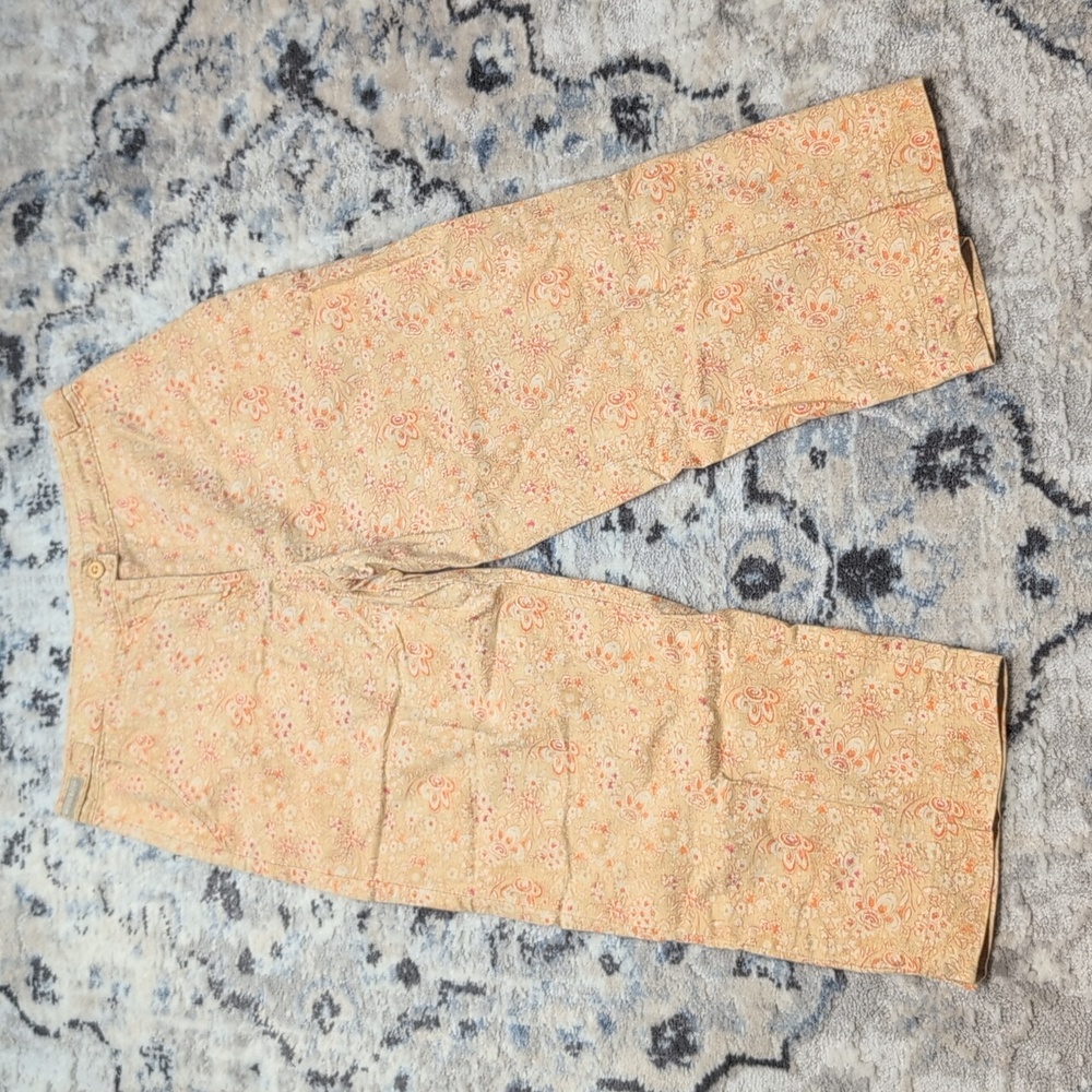 Woolrich Orange and Cream Floral Pants